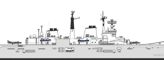 Корабль HMS Invincible RO5 [Light Carrier] [2] - чертежи, габариты, рисунки